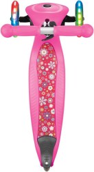 GLOBBER-SCOOTER-PRIMO-ΠΑΤΙΝΙ-FOLDABLE-FANTASY-LIGHTS-FLOWERS-NEON-PINK-